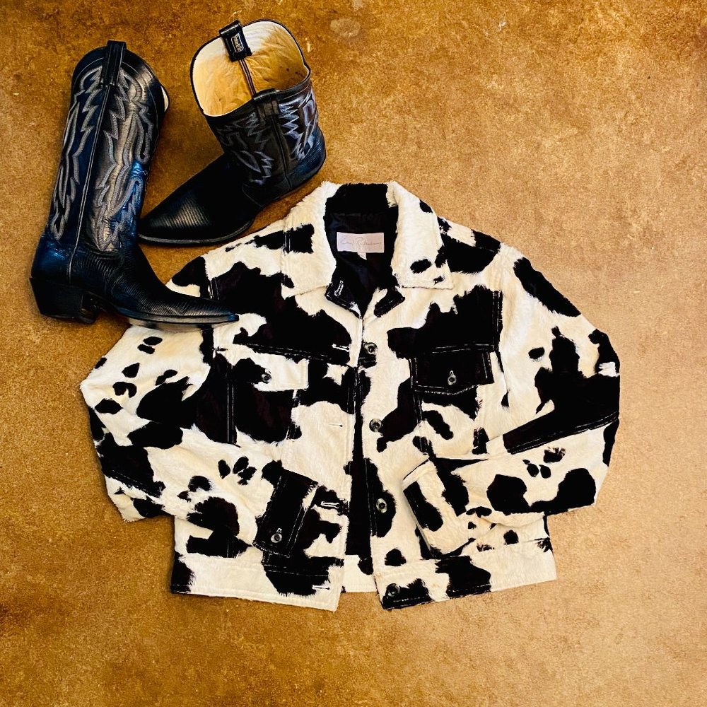 VTG 90s Cow Print Jacket